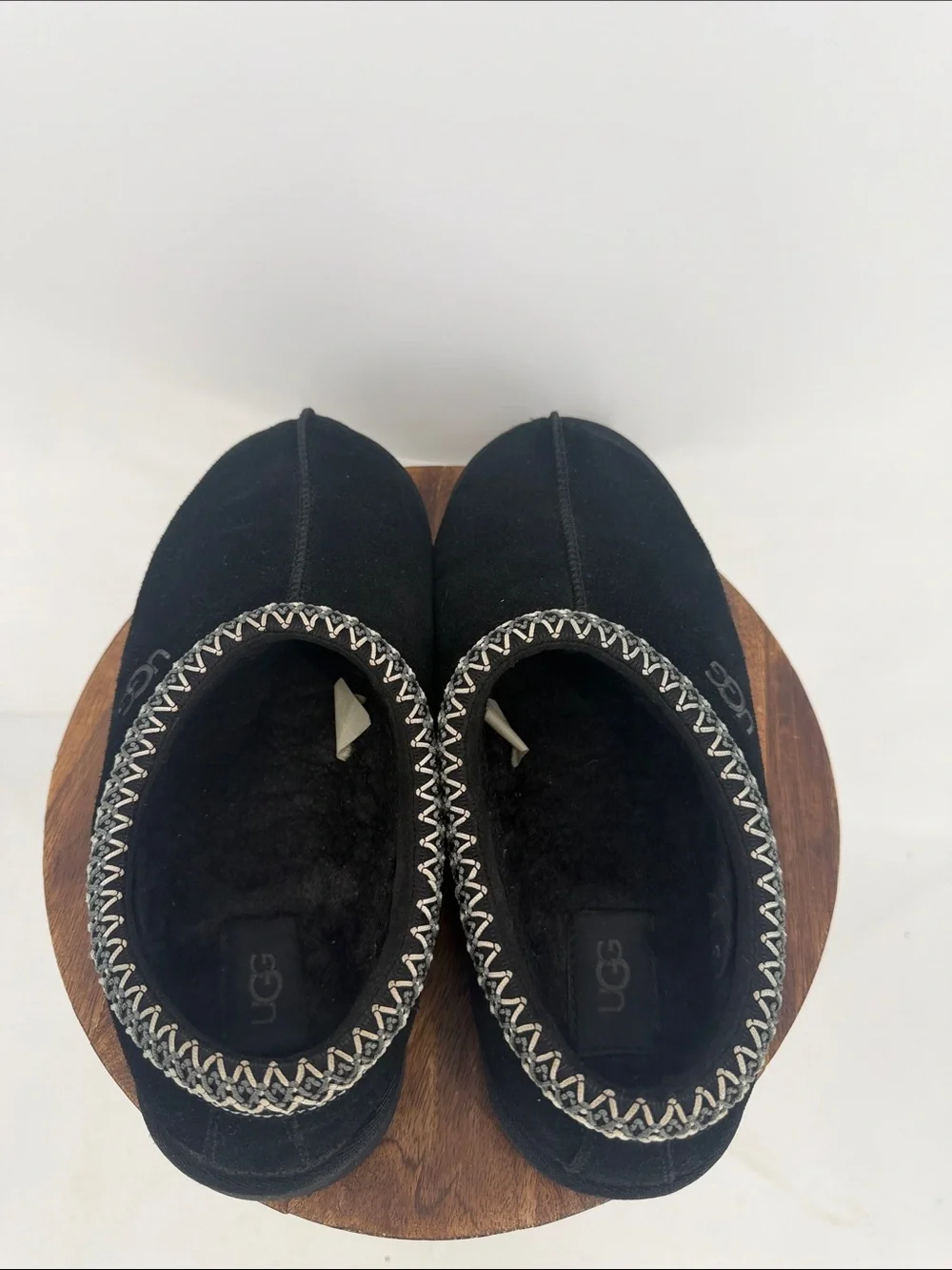 UGG Black Tasman Style Suede Slip-On Clogs with‎ Whipstitch Trim Mens Size 8
